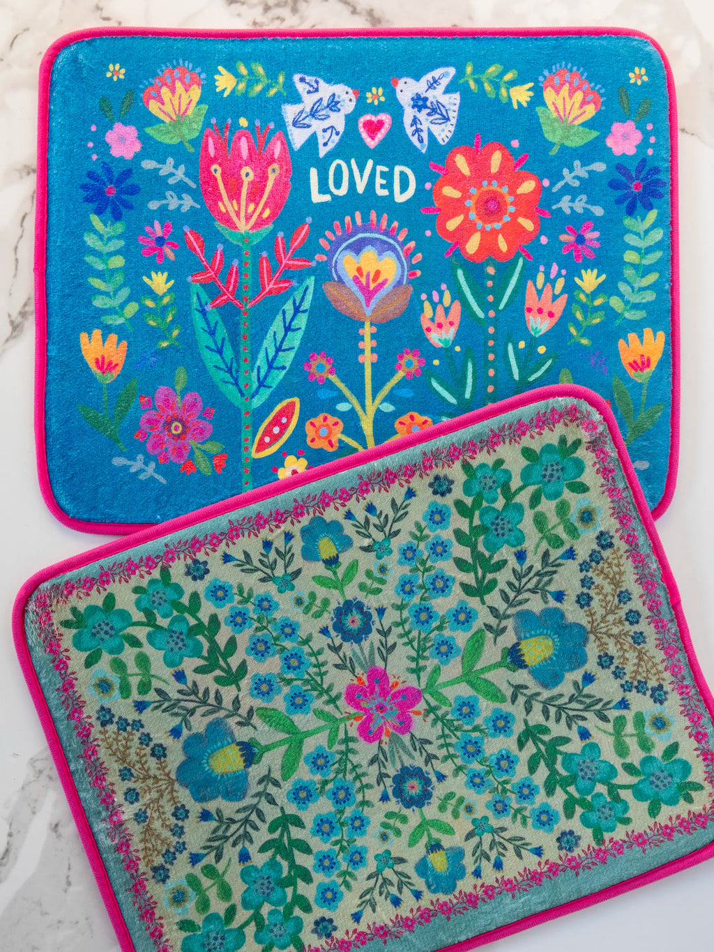 Natural Life Reversible Dish Drying Mat - Loved
