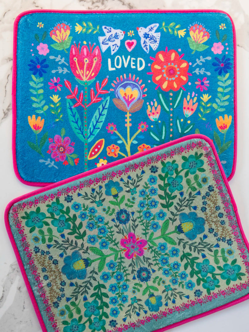 Natural Life Reversible Dish Drying Mat - Loved