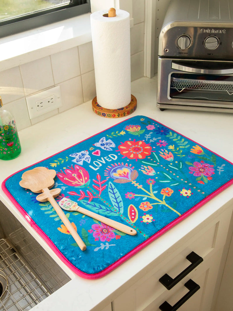 Natural Life Reversible Dish Drying Mat - Loved