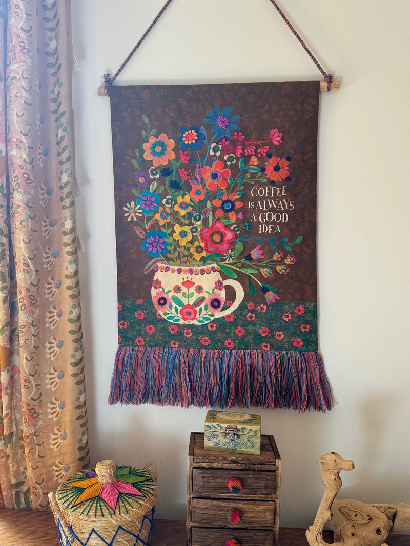 Natural Life Tufted Tapestry Wall Hanging - Coffee