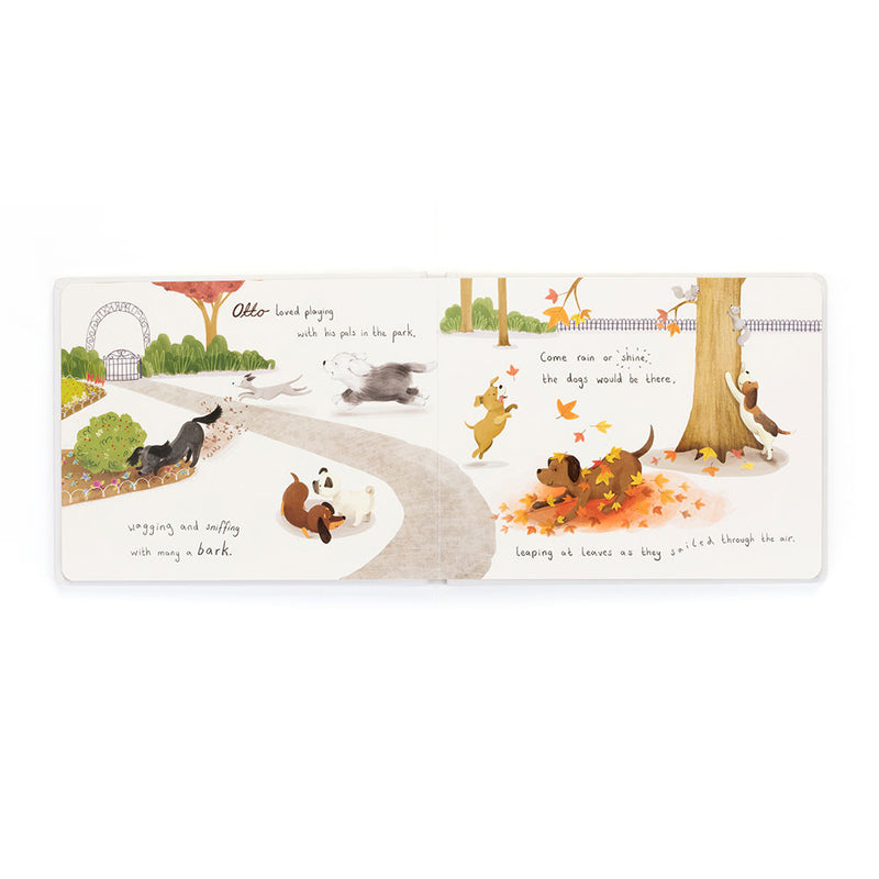 Jellycat Otto The Loyal Long Dog Book and Otto Sausage Dog Plush Set