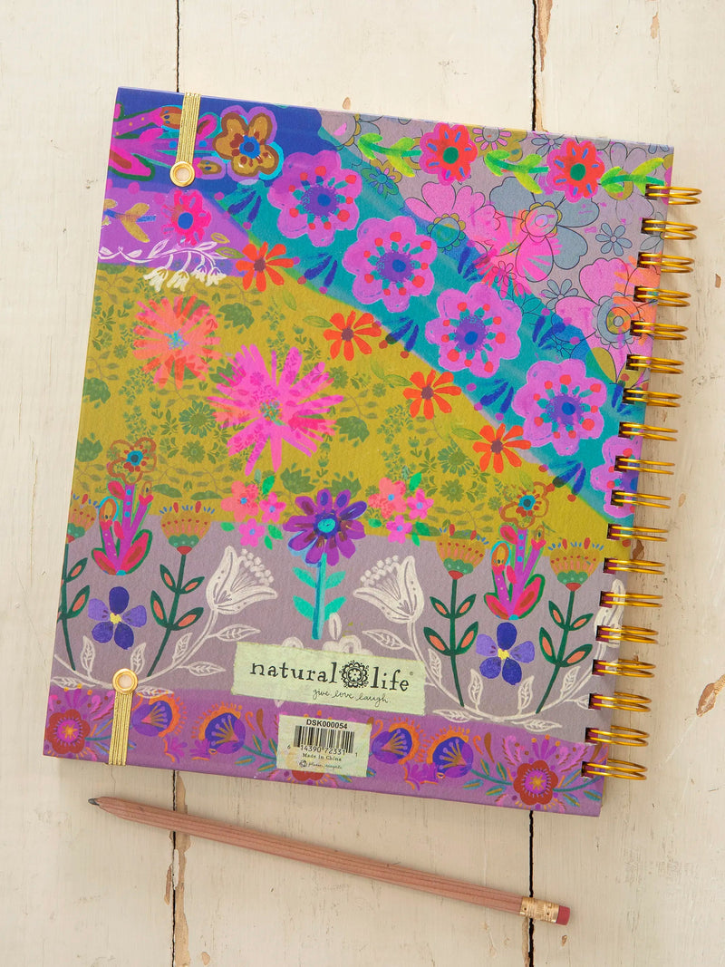 Natural Life 2024-25 17 Month Planner - Rainbow Flower Bouquet