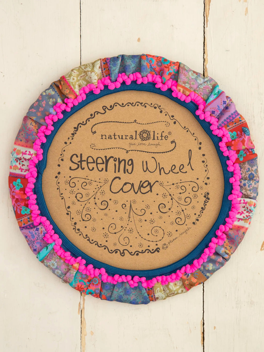 Natural Life Steering Wheel Cover - Patchwork