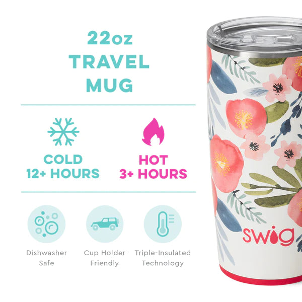 Swig : Fire Poppy Travel Mug (22oz)