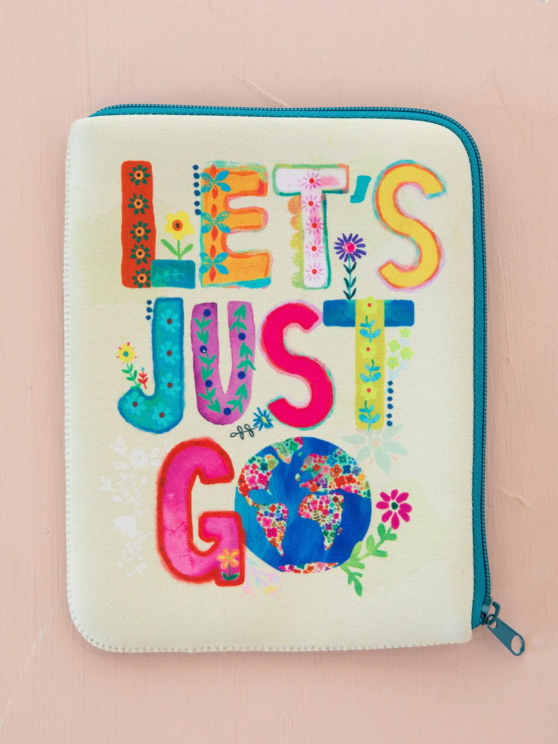 Natural Life Travel Document Pouch - Let's Just Go