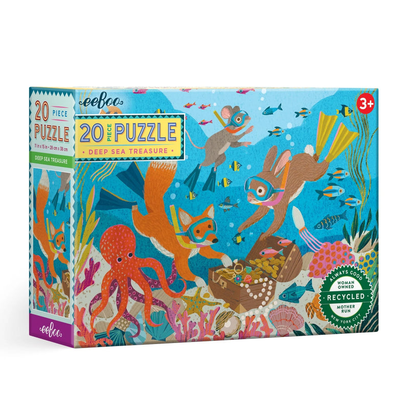 eeBoo - Deep Sea Treasure 20 Piece Puzzle