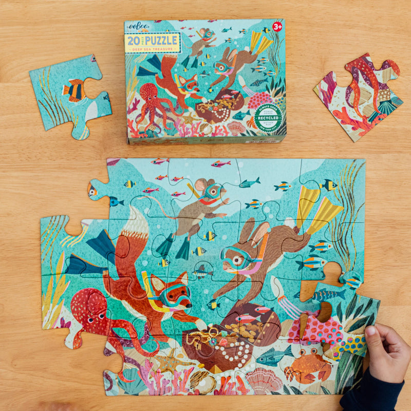 eeBoo - Deep Sea Treasure 20 Piece Puzzle