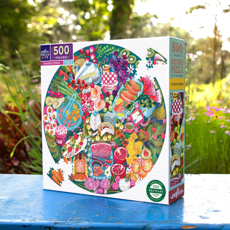 eeBoo - Charcuterie 500 Piece Round Puzzle