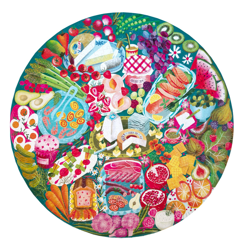 eeBoo - Charcuterie 500 Piece Round Puzzle