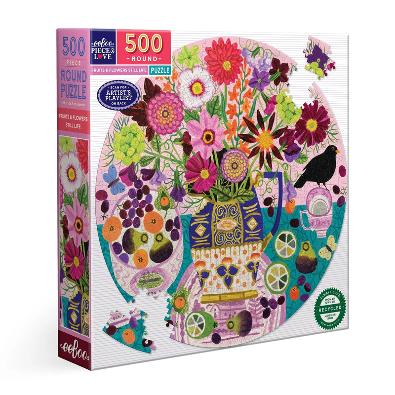 eeBoo - Fruits & Flowers Still Life 500 Piece Puzzle