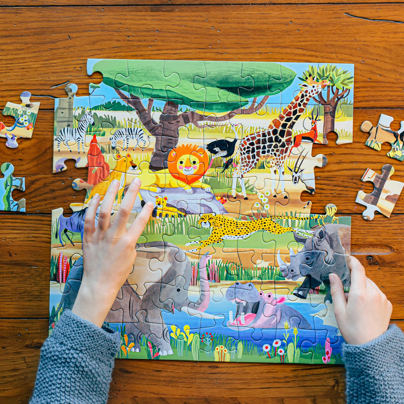 eeBoo - Savanna 64 Piece Puzzle