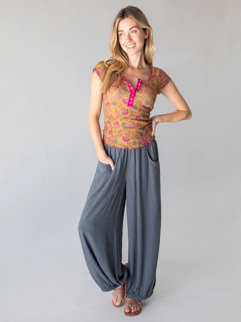 Natural Life Around the Town Pant - Dark Blue Grey