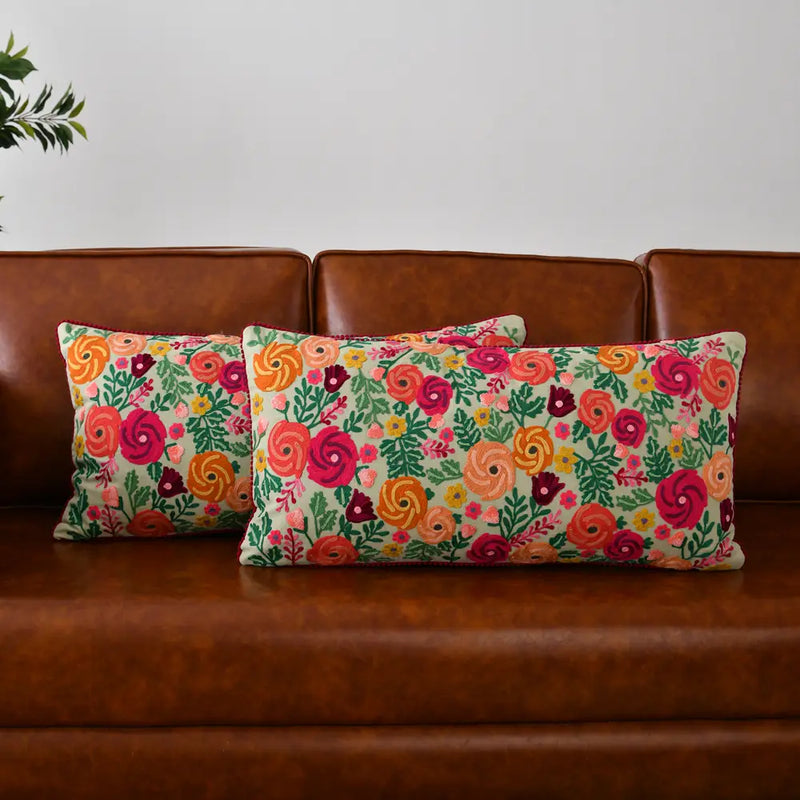 Karma Living - Finest Blossom Canvas Pillow 14x28"