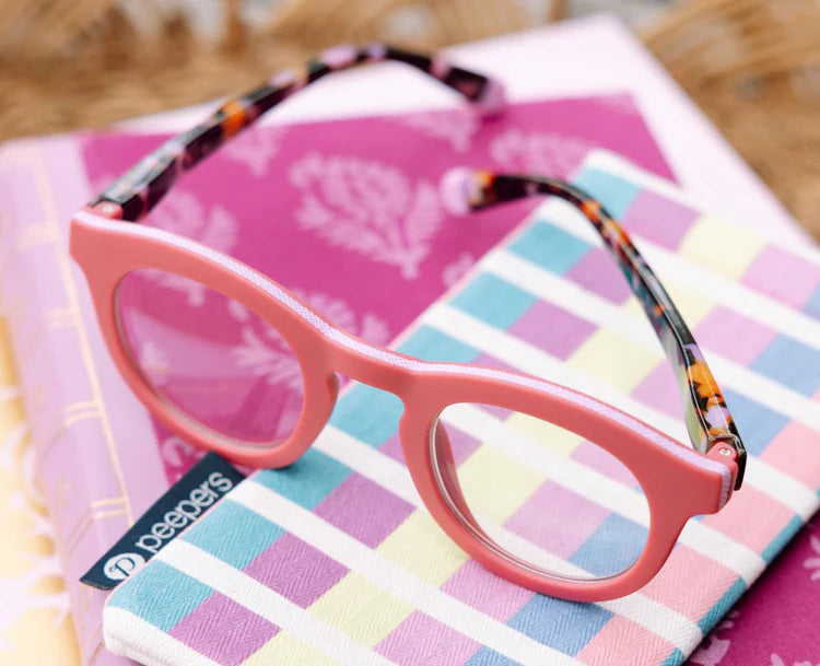 Peepers Readers - Saffron - Strawberry/Pink Botanico (with Blue Light Focus™ Eyewear Lenses)