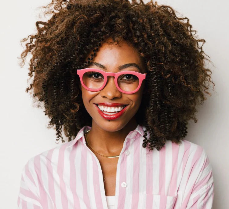 Peepers Readers - Saffron - Strawberry/Pink Botanico (with Blue Light Focus™ Eyewear Lenses)