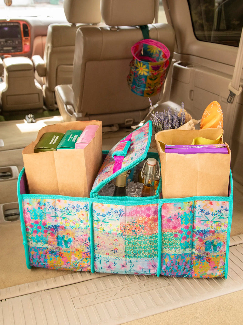 Natural Life Car Trunk Organizer - Watercolor Patchwork