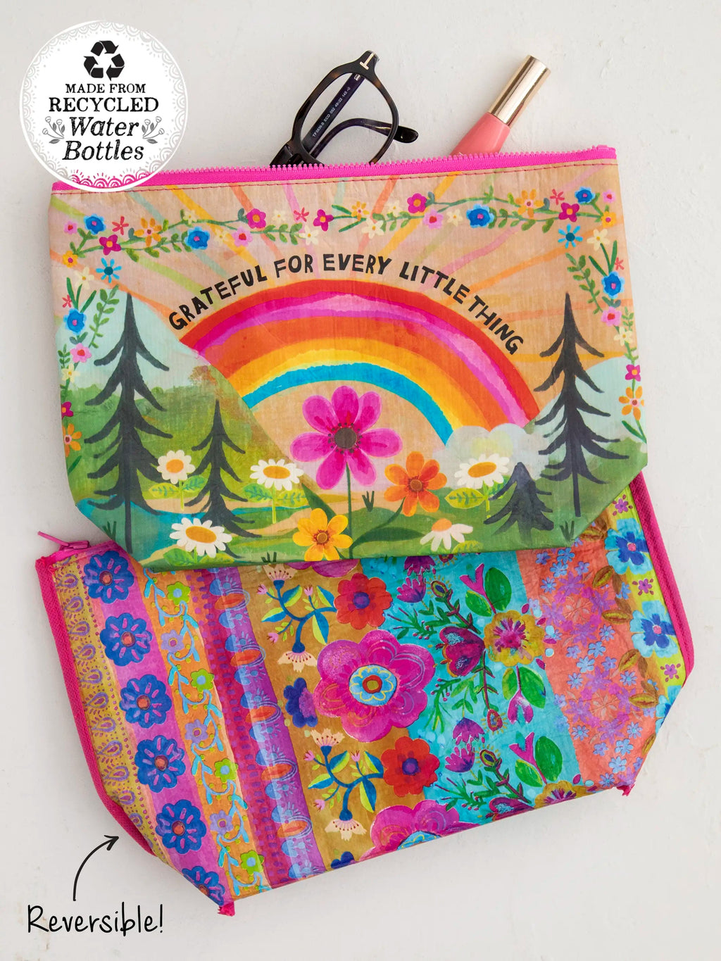 Natural Life® Recycled Zipper Pouch - Grateful