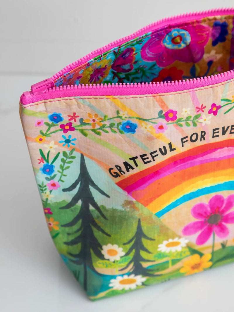 Natural Life® Recycled Zipper Pouch - Grateful