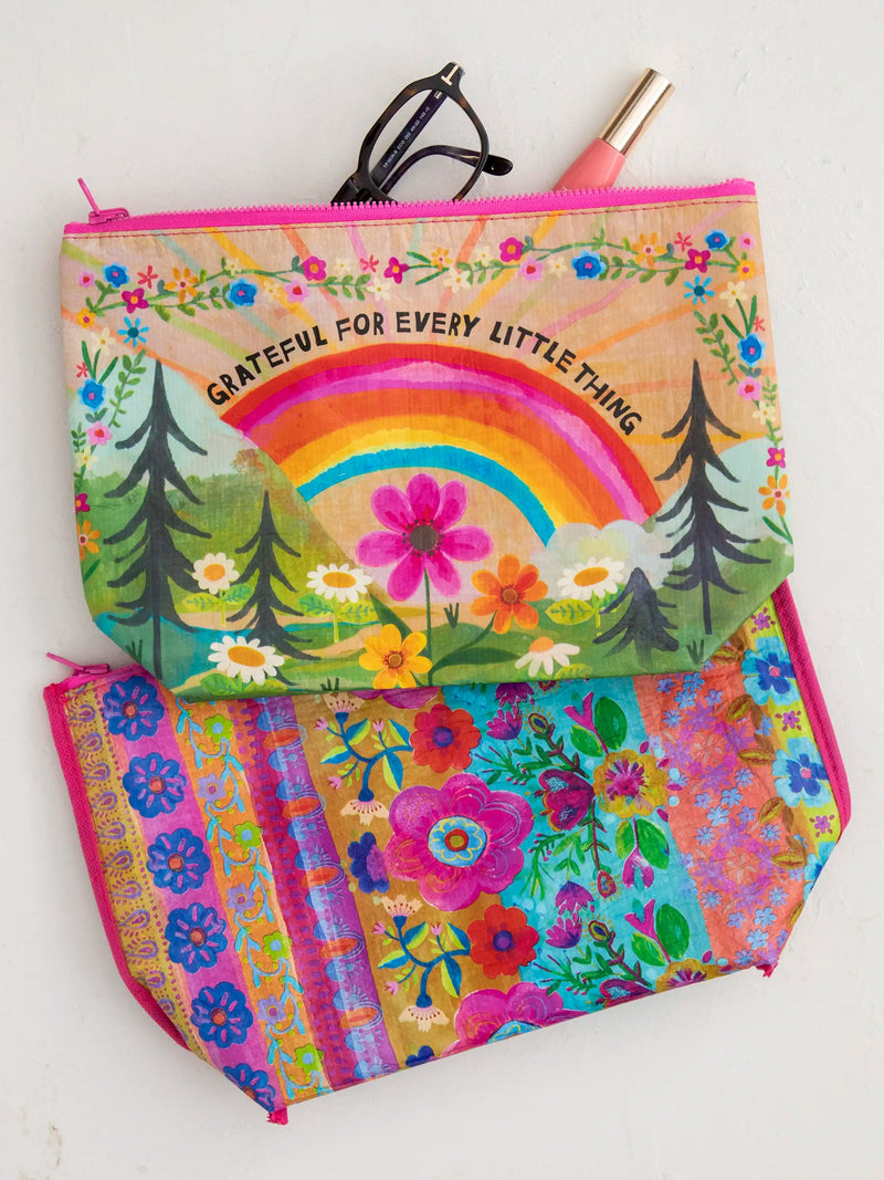 Natural Life® Recycled Zipper Pouch - Grateful