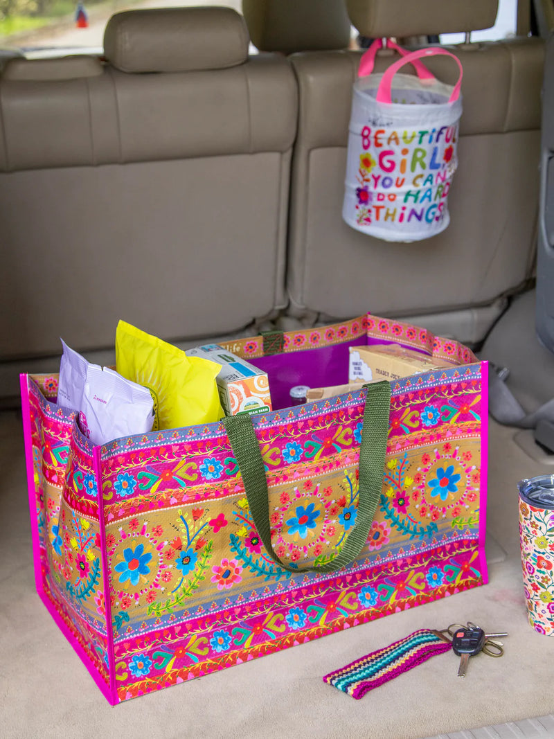 Natural Life Carryall Tote Bag - Floral Border