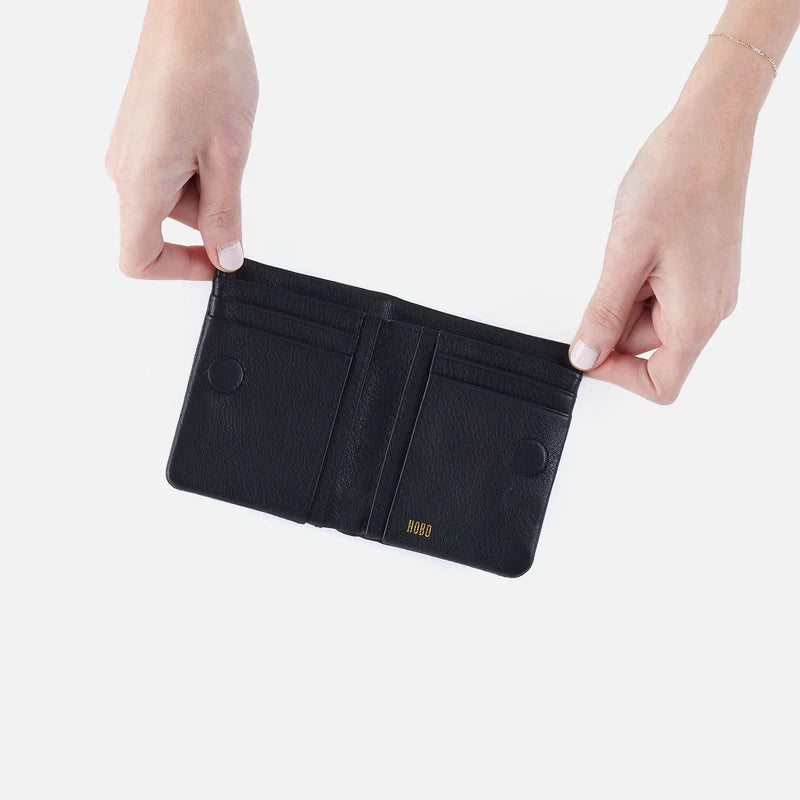 HOBO Lumen Mini Bifold Compact Wallet - Black