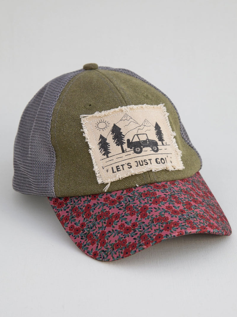 Natural Life Canvas Trucker Hat - Let’s Just Go