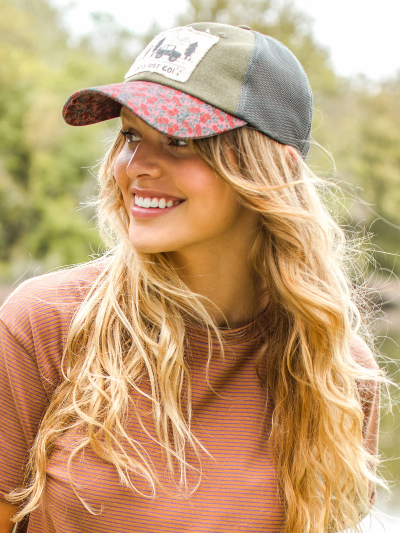 Natural Life Canvas Trucker Hat - Let’s Just Go