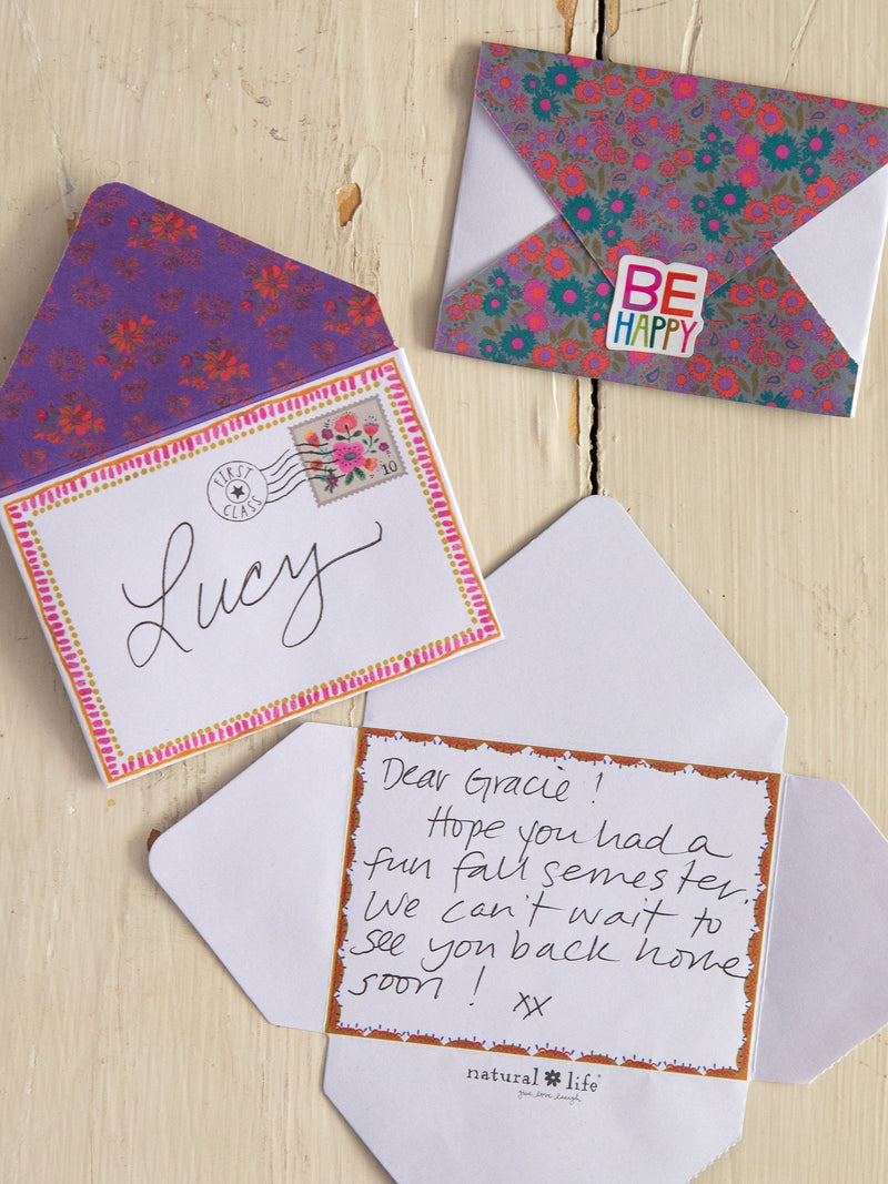 Natural Life Little Envelope Letters - Floral