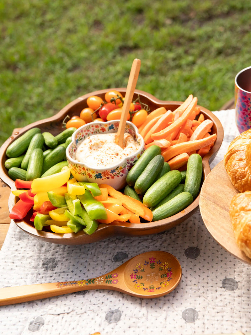 Natural Life Flower Chip & Dip Serving Bowl