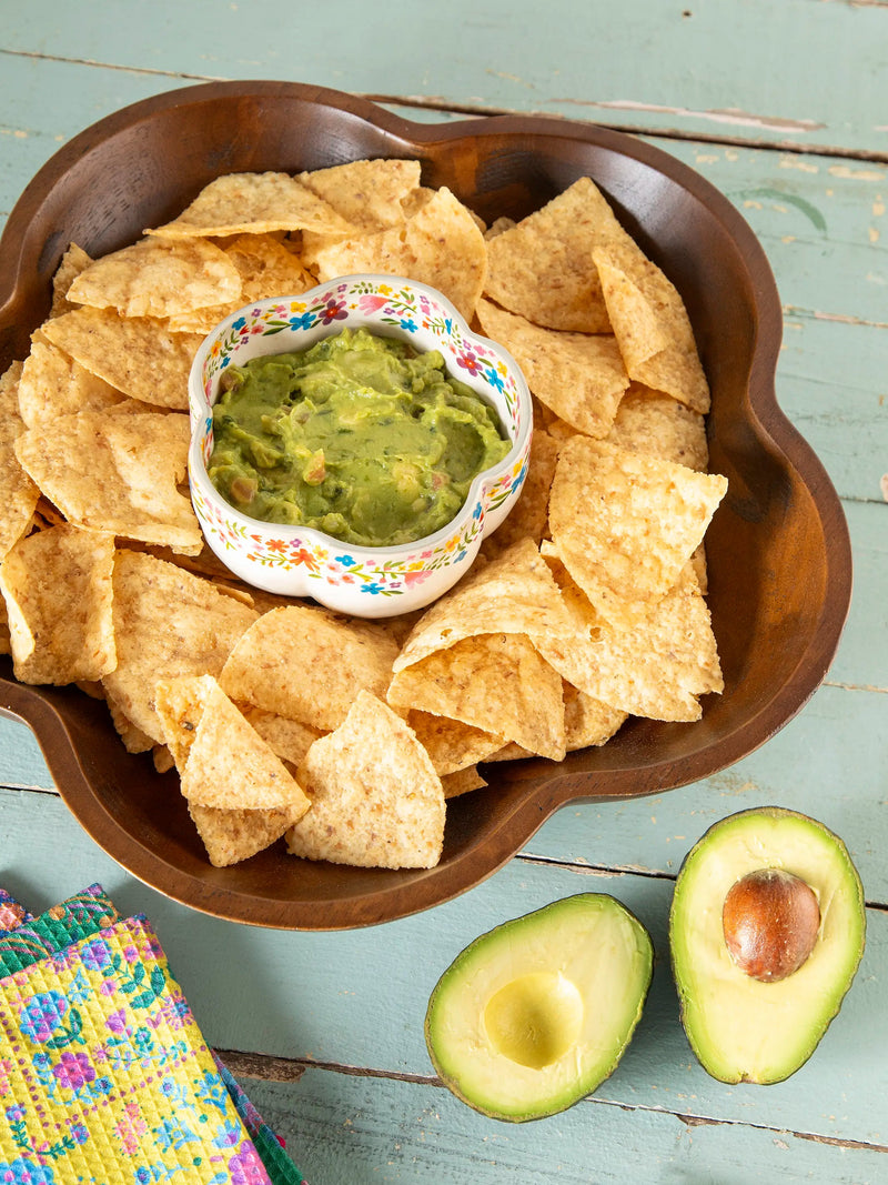 Natural Life Flower Chip & Dip Serving Bowl