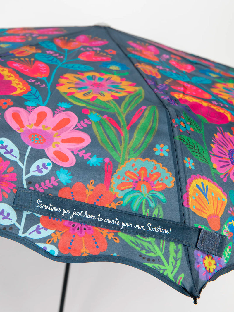 Natural Life® Fold Up Umbrella - Navy Flower