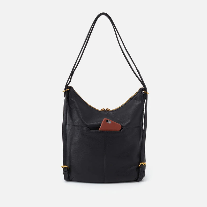 HOBO Merrin Convertible Backpack Shoulder Bag - Black