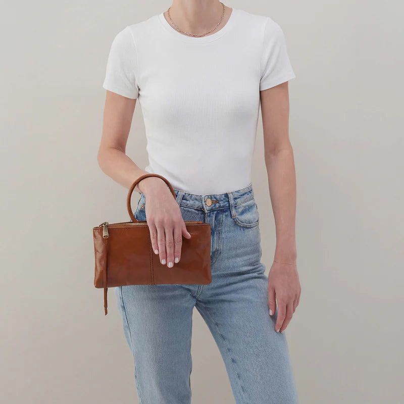 HOBO Sable Crossbody - Polished Leather | Truffle