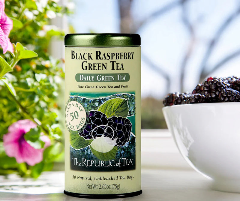 The Republic of Tea - Daily Green Tea - Black Raspberry Green Tea Bags