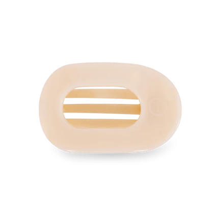 TELETIES - Almond Beige Flat Round Hair Clip - Assorted Sizes