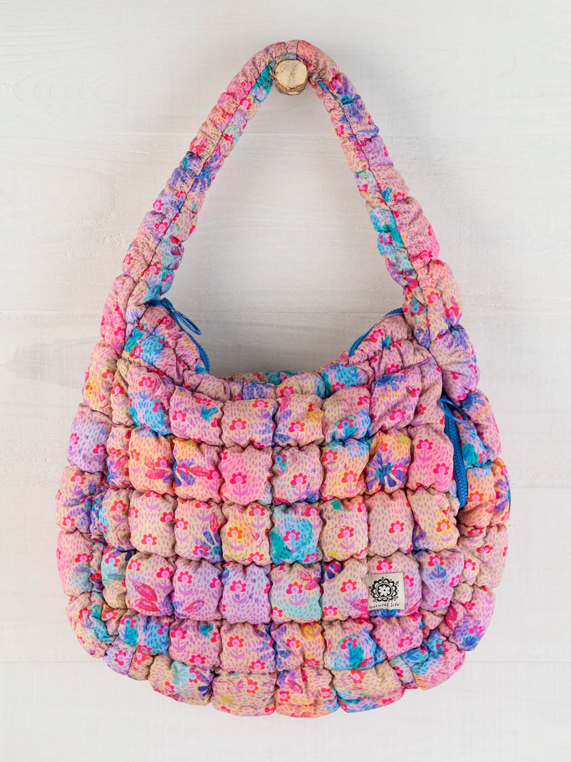 Natural Life Puffy Fit-It-All Bag - Tiny Mod Watercolor Floral