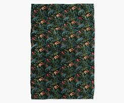 RIFLE PAPER CO. Peacock Fleece Blanket