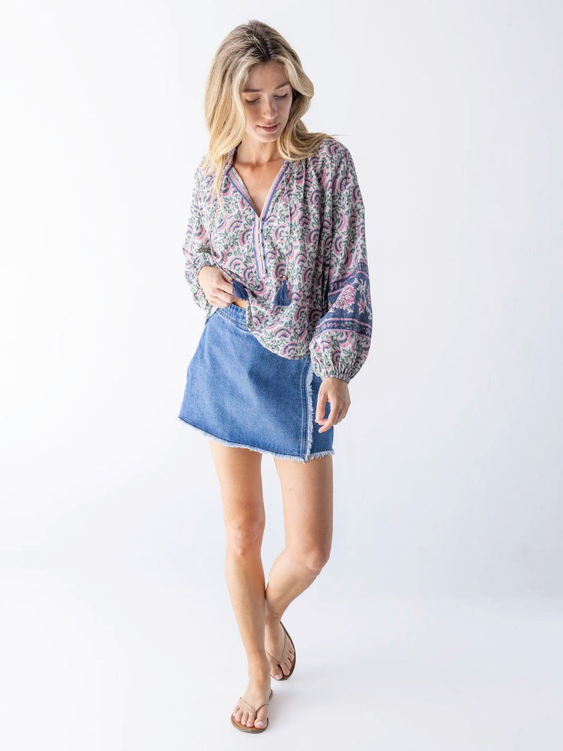 Natural Life Denim Mini Skirt - Medium Wash