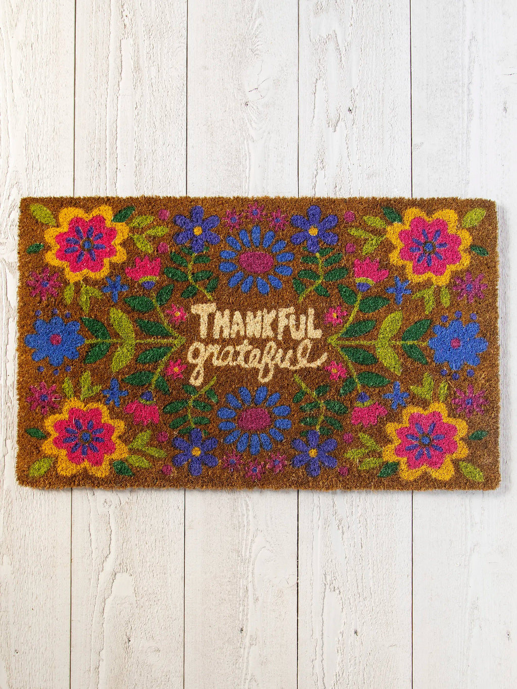 Natural Life Bungalow Doormat - Thankful Grateful