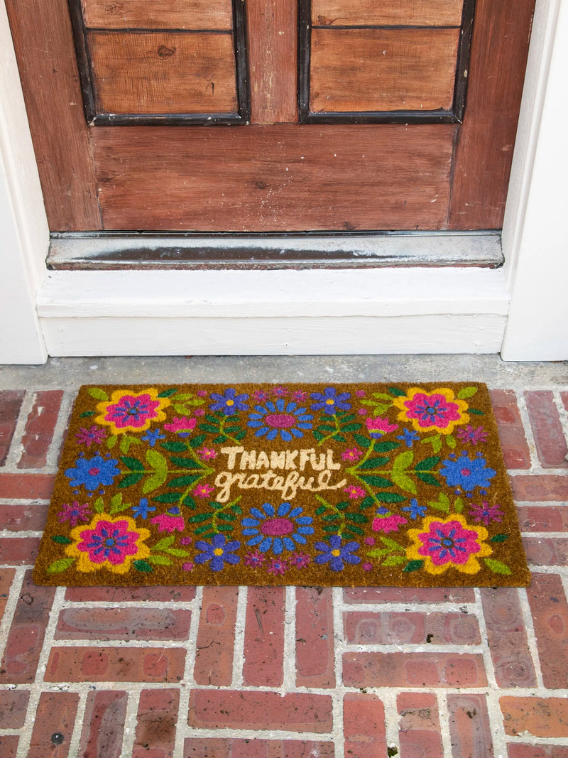 Natural Life Bungalow Doormat - Thankful Grateful