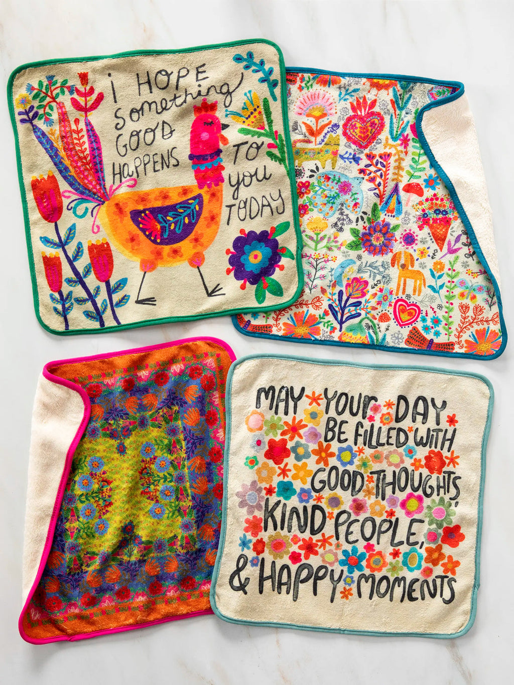 Natural Life Microfiber Dish Cloth Set - May Your Day