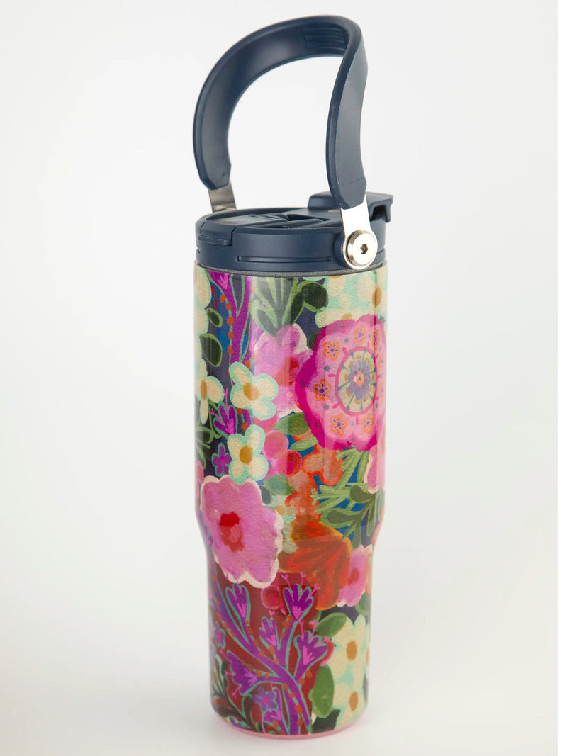 Natural Life® 30oz Tumbler - Pink Painted Garden