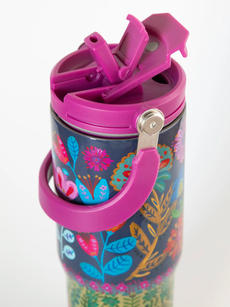 Natural Life® 30oz Tumbler - Navy Folk Flower
