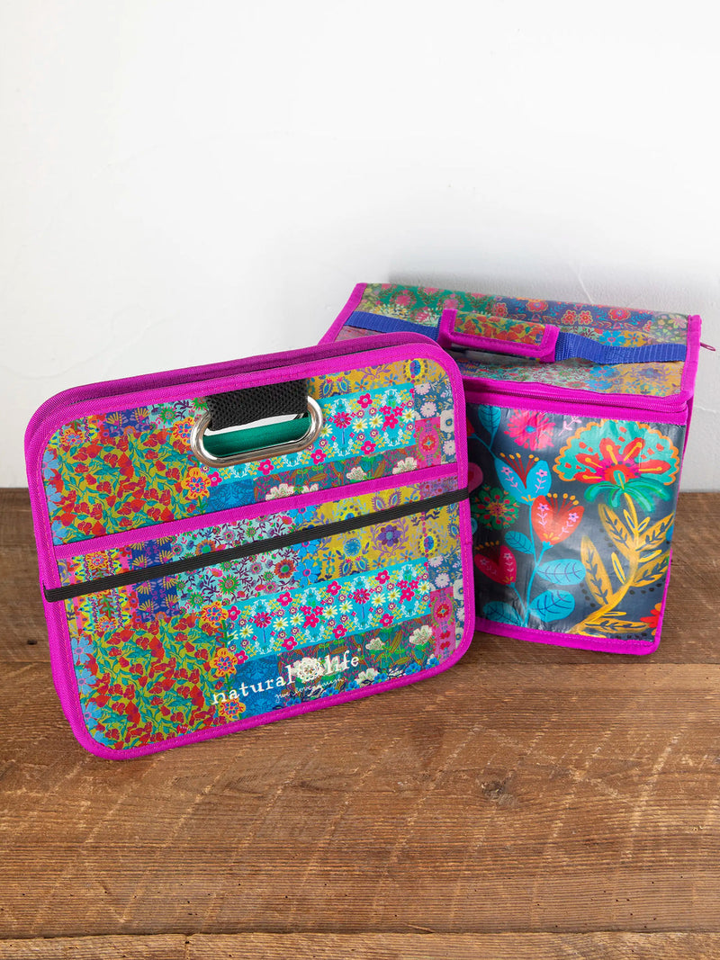 Natural Life Car Trunk Organizer - Navy Folk Flower