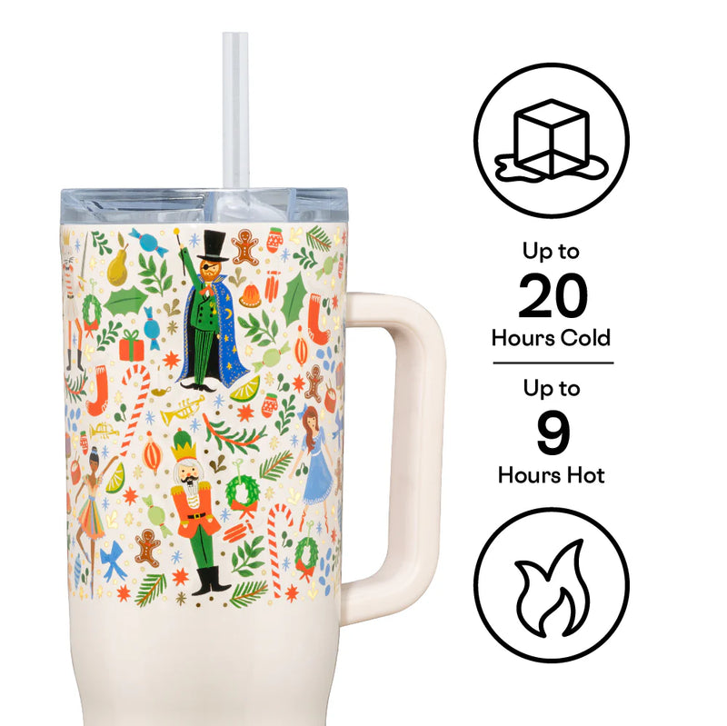 Corkcicle Cruiser - 40oz - Rifle Paper Co. - Nutcracker