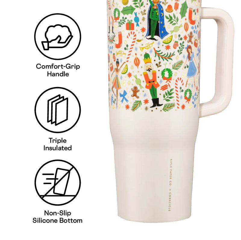 Corkcicle Cruiser - 40oz - Rifle Paper Co. - Nutcracker