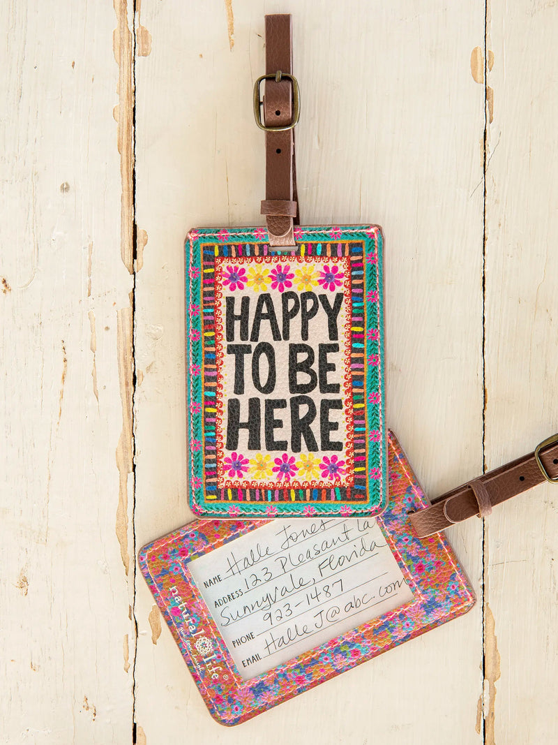 Natural Life® Travel Happy Luggage Tag - Happy