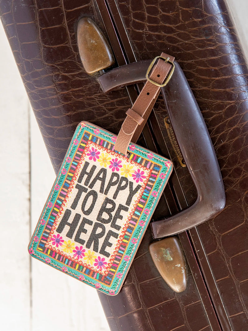 Natural Life® Travel Happy Luggage Tag - Happy