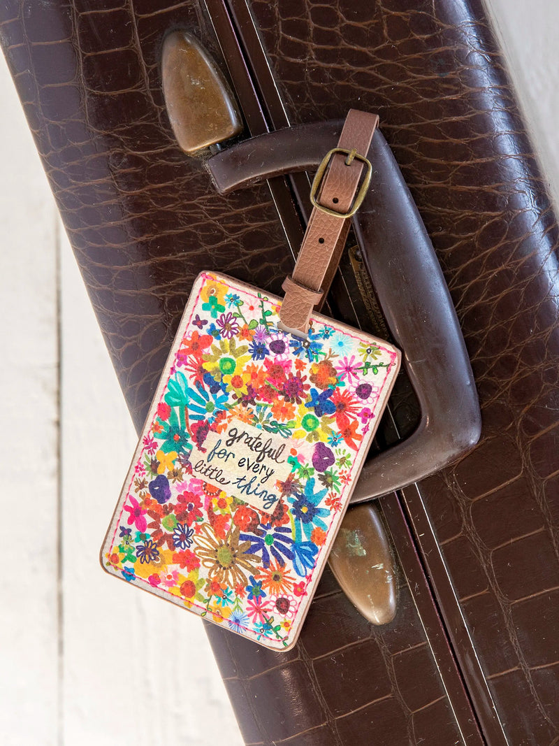 Natural Life® Travel Happy Luggage Tag - Grateful