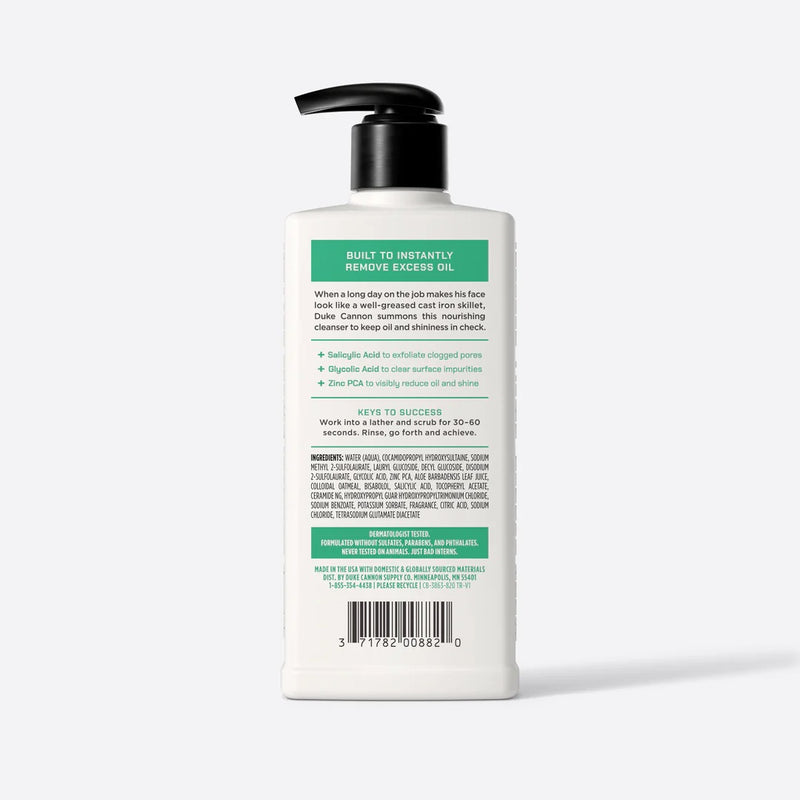 Duke Cannon Oil Defense Face Wash